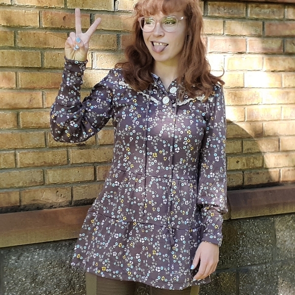 Flaearle Tops - Tiered Hoodie Tunic